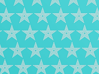 Image showing Blue star pattern