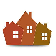Image showing Orange house icon