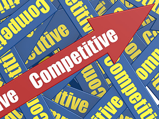 Image showing Competitive arrow