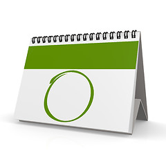 Image showing Blank green calendar