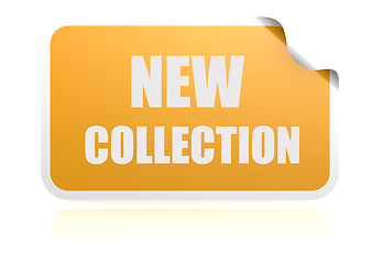 Image showing New collection yellow sticker