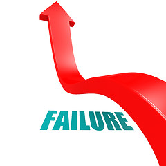 Image showing Arrow leap over failure