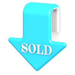 Image showing Sold arrow