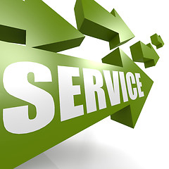 Image showing Service arrow in green