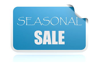 Image showing Seasonal sale blue sticker