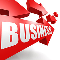 Image showing Business arrow red