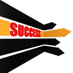 Image showing Success arrow with word