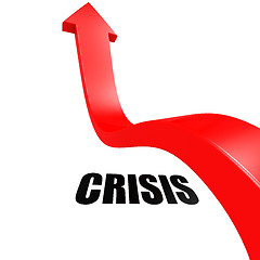 Image showing Arrow leap over crisis