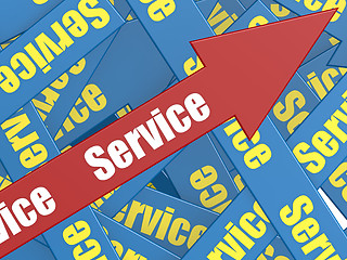 Image showing Service arrow