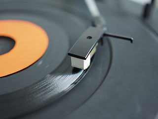 Image showing Vinyl record on turntable