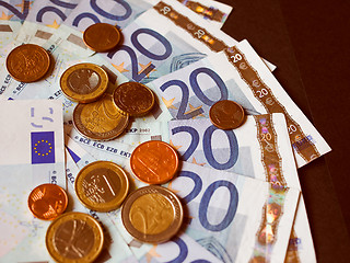 Image showing Retro look Euro bank notes