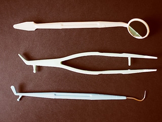 Image showing Retro look Dentist tools