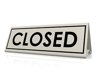 Image showing Closed table sign