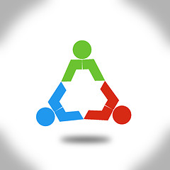 Image showing People triangle