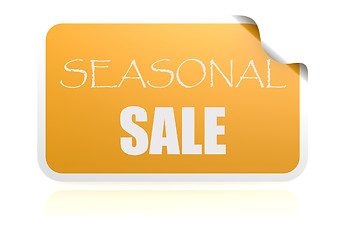 Image showing Seasonal sale yellow sticker