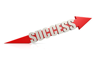 Image showing Red success arrow