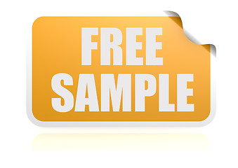 Image showing Free sample yellow sticker