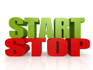 Image showing Start stop