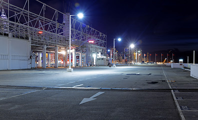 Image showing car park at night