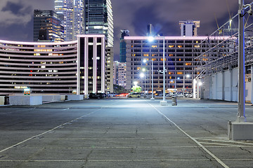 Image showing car park at night