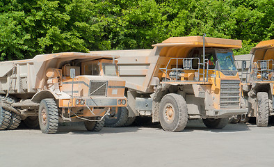 Image showing dirty haul trucks