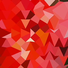 Image showing Candy Apple Red Abstract Low Polygon Background