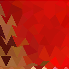 Image showing Coquelicot Red Abstract Low Polygon Background