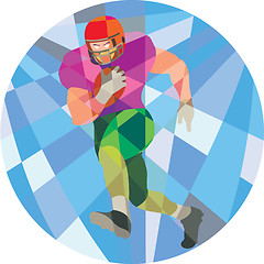 Image showing American Football Player Running Low Polygon