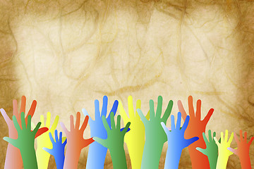 Image showing Hands in a crowd