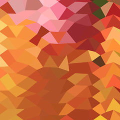 Image showing Dark Tangerine Abstract Low Polygon Background