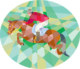 Image showing Equestrian Show Jumping Oval Low Polygon