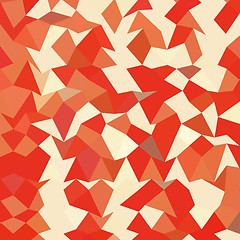 Image showing Coral Red Abstract Low Polygon Background