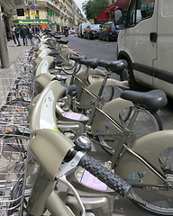 Image showing Bicycles in Paris