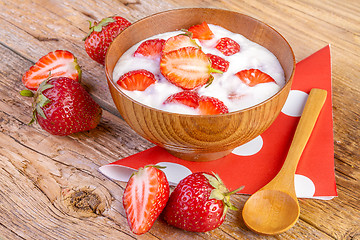 Image showing strawberry yoghurt