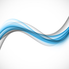 Image showing Abstract blue gray wave