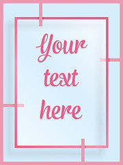 Image showing Blue and Pink simple lines frame