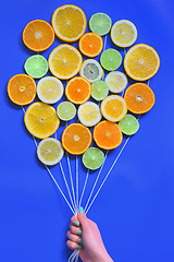 Image showing Abstract Citrus fruits  bouquet