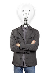 Image showing Lamp Head Man With Folded Hands