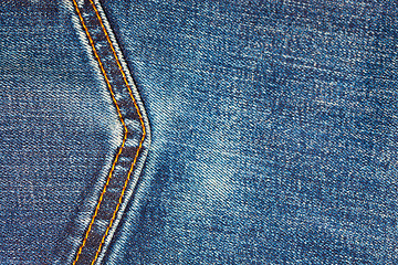 Image showing jeans background with seam