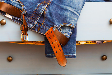 Image showing vinrage blue jeans