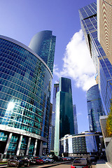 Image showing skyscrapers of the business center Moscow City