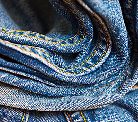 Image showing aged blue jeans