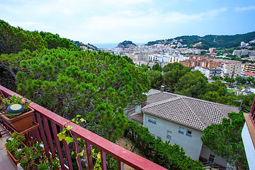 Image showing Tossa de Mar, Catalonya, Spain. panorama of the seaside town