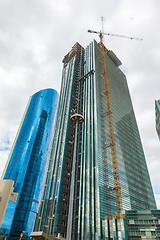 Image showing Construction of a skyscraper