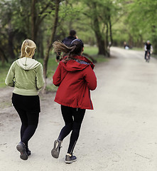 Image showing Young female jogger