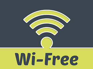 Image showing Free wireless connection advertising background