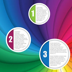 Image showing Infographic design with rainbow background
