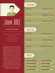 Image showing Modern cv resume template design