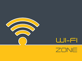 Image showing Wireless connection zone advertising background