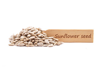 Image showing Sunflower seeds at plate